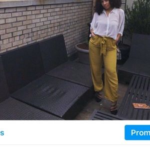 Fashion Nova beige high waist trousers